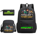 Ensemble Minecraft Sac à Dos avec Trousse et sacoche