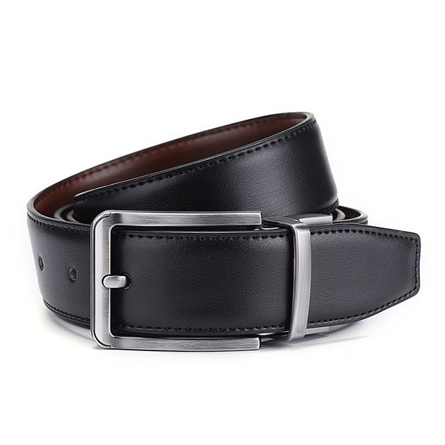 Ceinture Réversible en Cuir Véritable avec Taille Ajustable - Idée Cadeau pour Homme