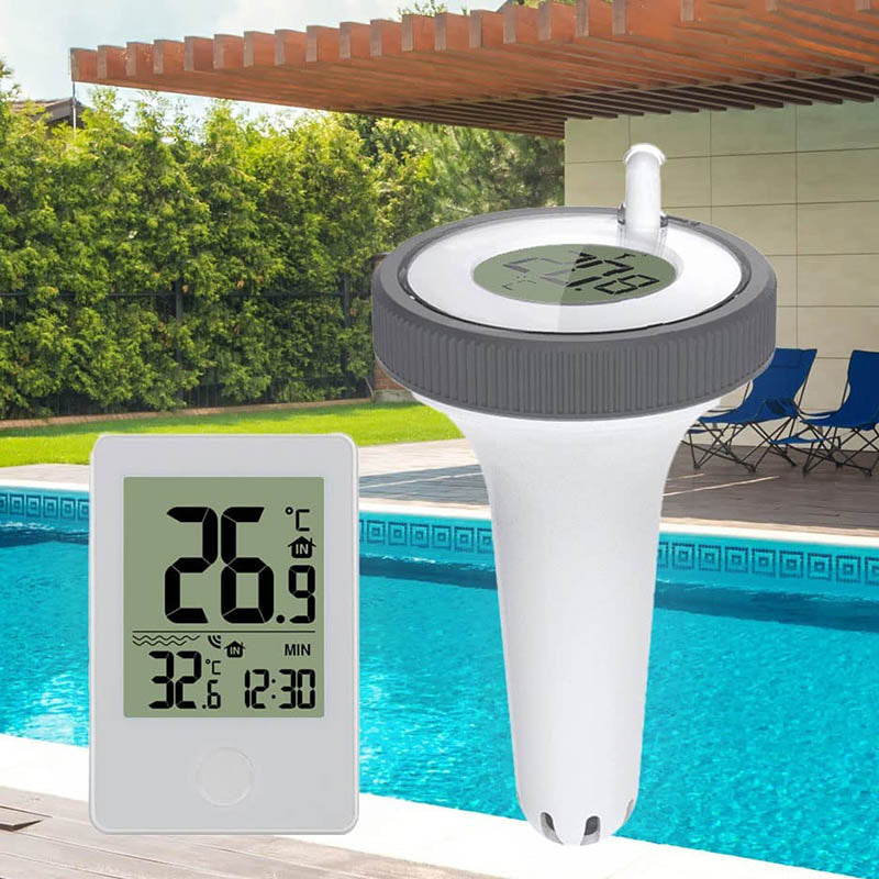 Thermomètre Piscine Flottant avec Afficheur Sans Fil LCD