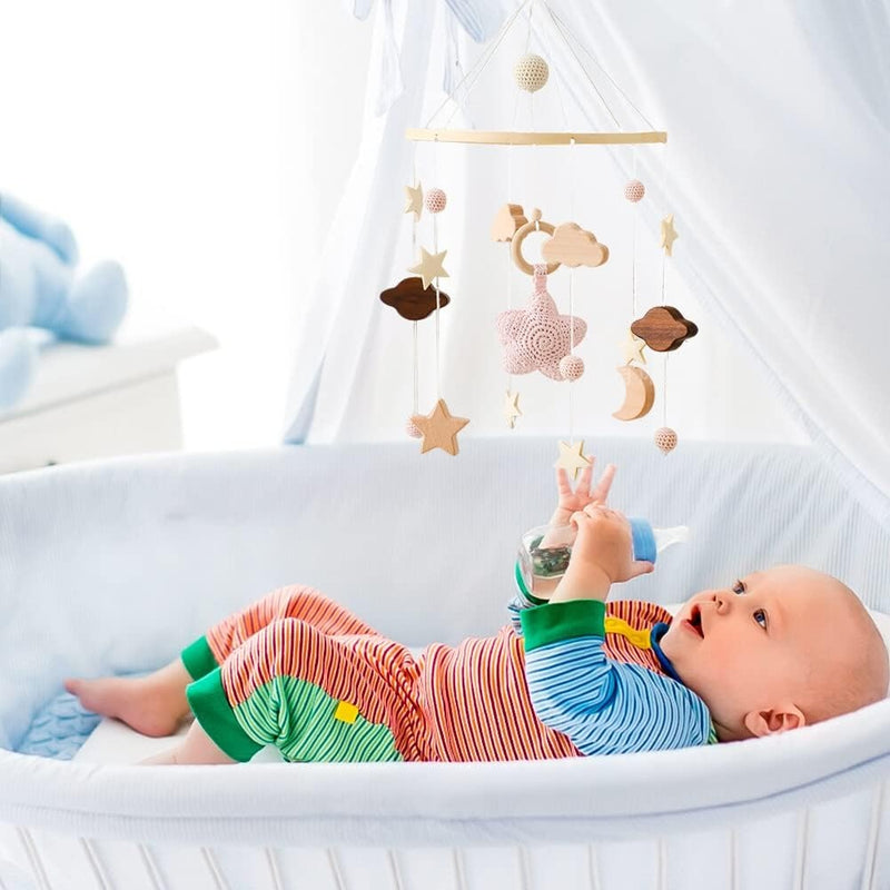 Mobile d'Éveil pour Bébé en Bois - Décoration Chambre Enfant