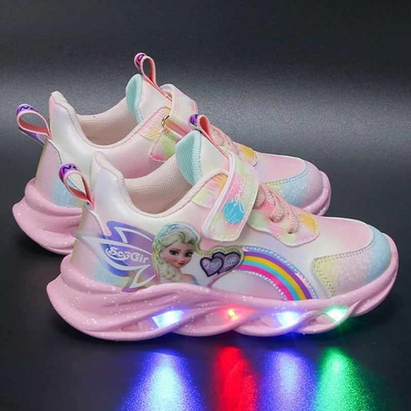 Chaussures Lumineuses Princesse des Neiges pour Filles