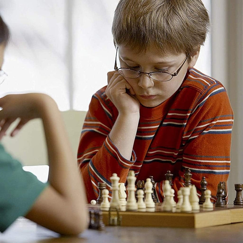 Jeux d'Échecs Magnétique en Bois Pliable