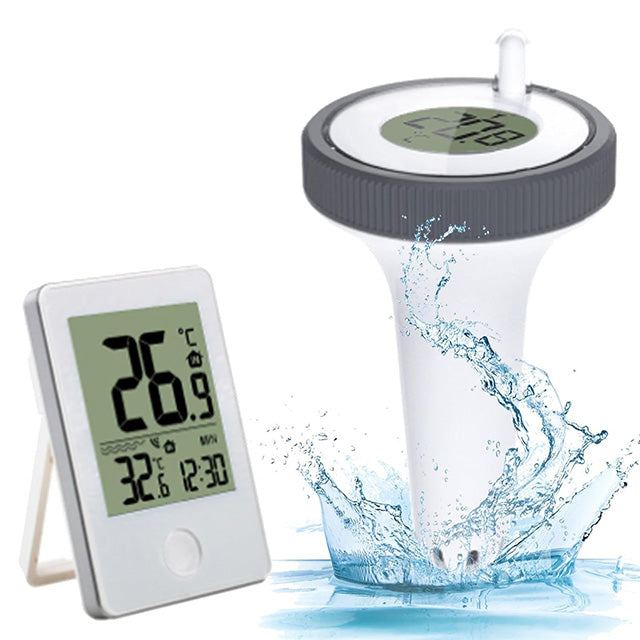 Thermomètre Piscine Flottant avec Afficheur Sans Fil LCD