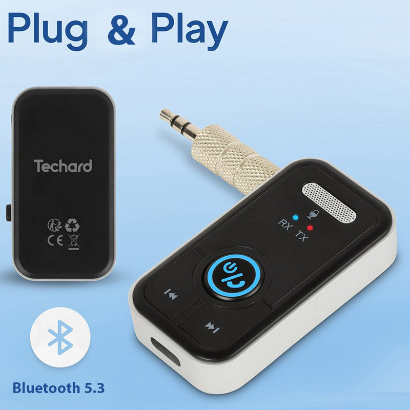 Transmetteur Récepteur Bluetooth 5.3 Avec Micro - Adaptateur Audio Téléphone Voiture Enceinte