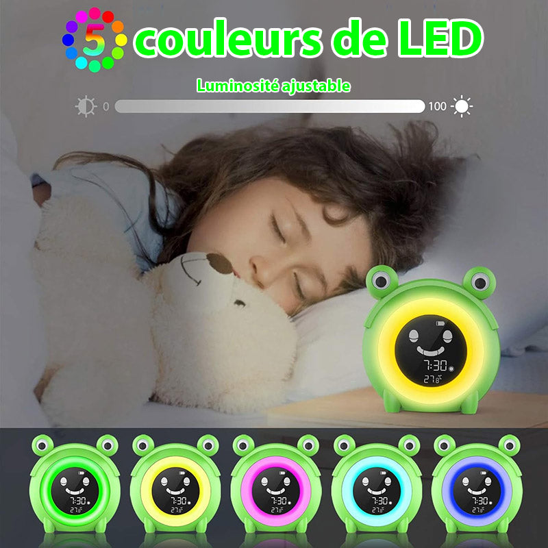 Réveil Veilleuse LED Numérique - Grenouille Amusante pour Enfants