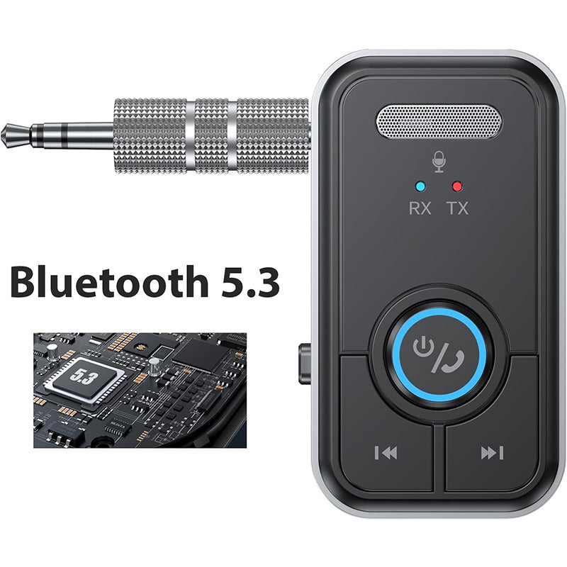 Transmetteur Récepteur Bluetooth 5.3 Avec Micro - Adaptateur Audio Téléphone Voiture Enceinte