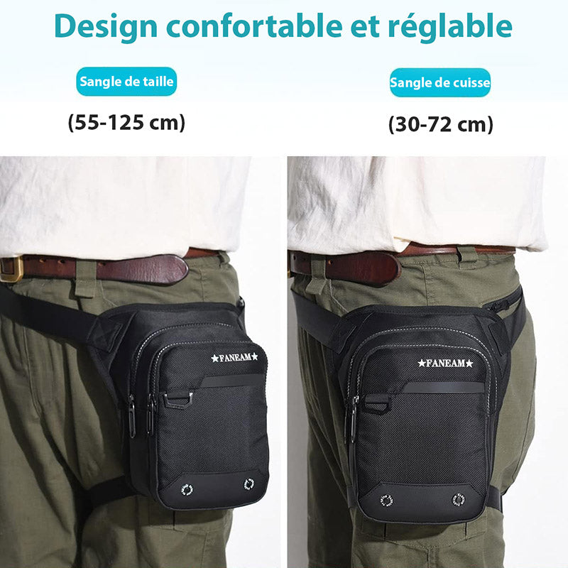 Sac de Jambe Imperméable pour Moto - Sacoche de Jambe