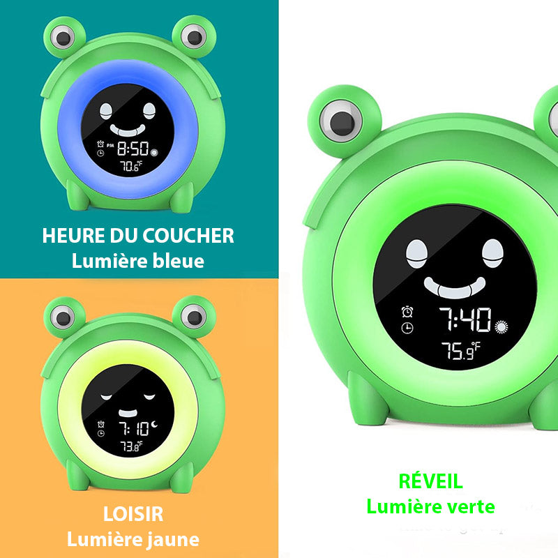 Réveil Veilleuse LED Numérique - Grenouille Amusante pour Enfants