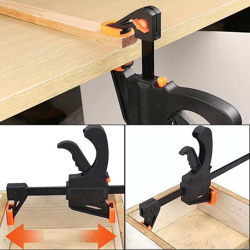 Jeu de Serre-joints à une Main en Acier et Nylon - Fixation Précise 150 mm