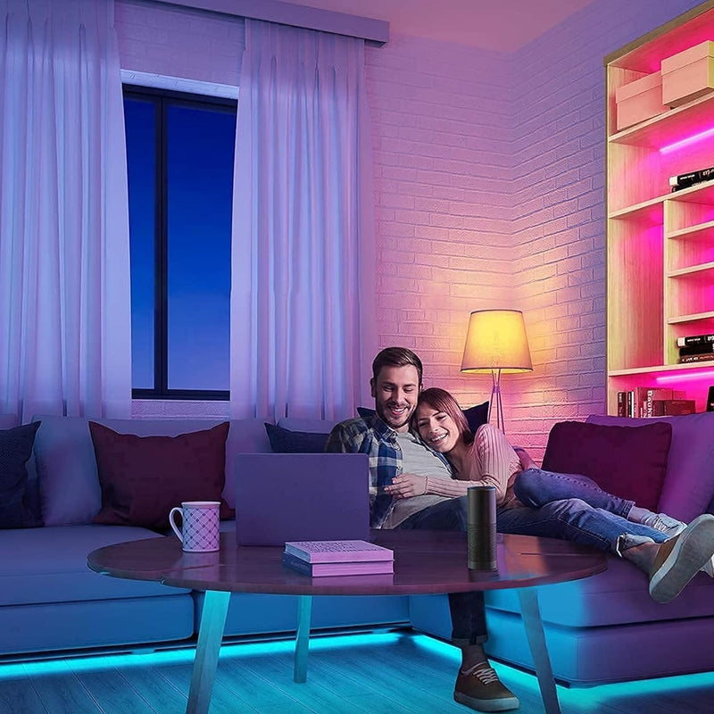 Ruban LED Connecté avec Télécommande - Compatible Alexa & Google Home