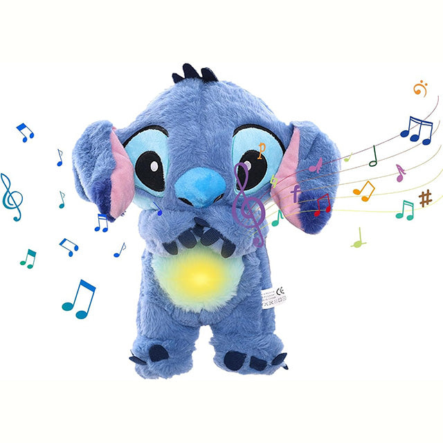 Peluche Stitch Apaisante avec Respiration Réaliste et Douce Berceuse