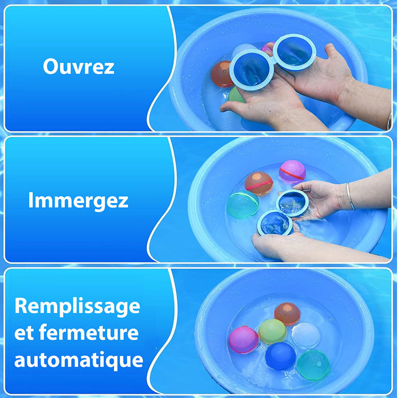 Ballons d'Eau Réutilisables - Jeux D'eau D'extérieur Pour Enfant