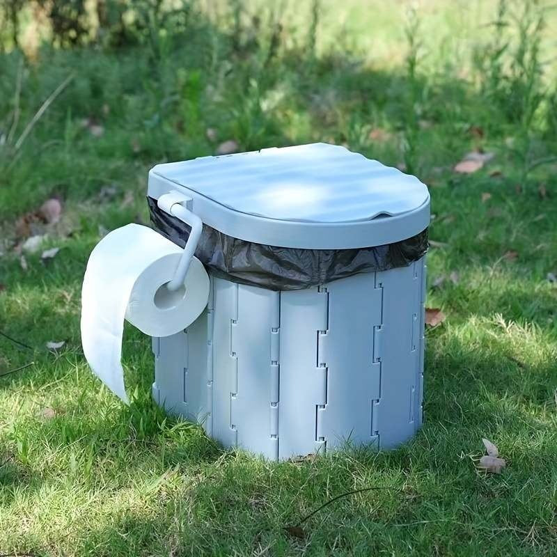 Toilettes sèches - WC portable et pliable pour voiture et camping - 12 sacs offerts