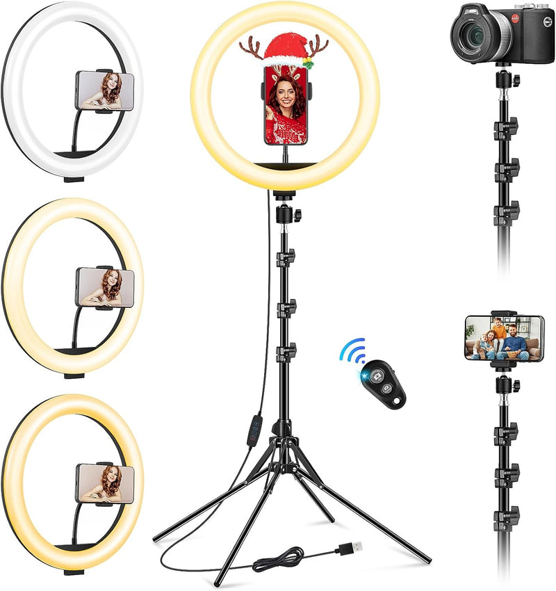 Ring Light Professionnel avec Grand Trépied et Télécommande