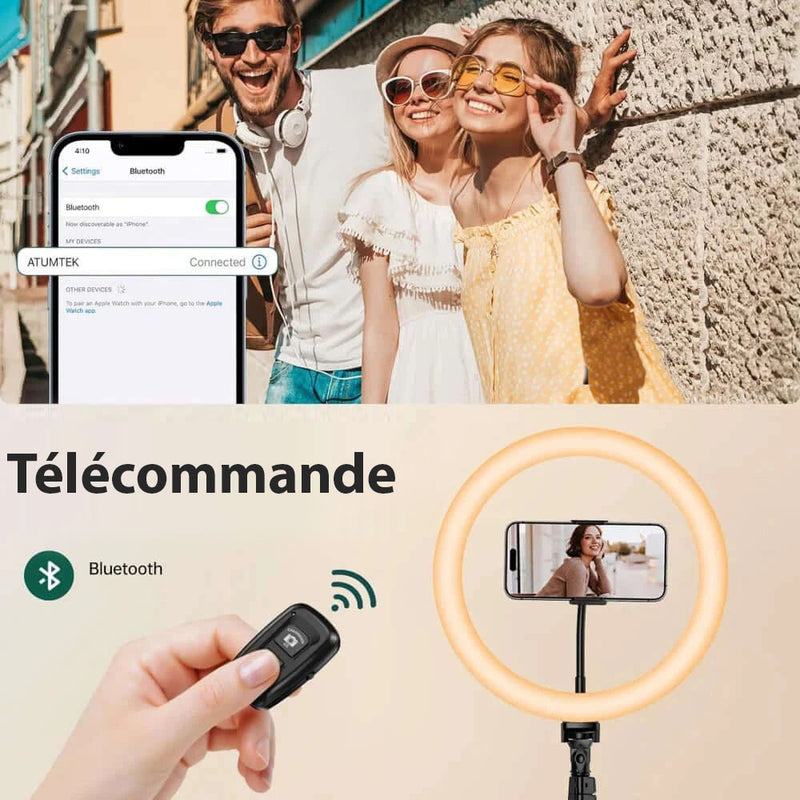 Ring Light Professionnel avec Grand Trépied et Télécommande