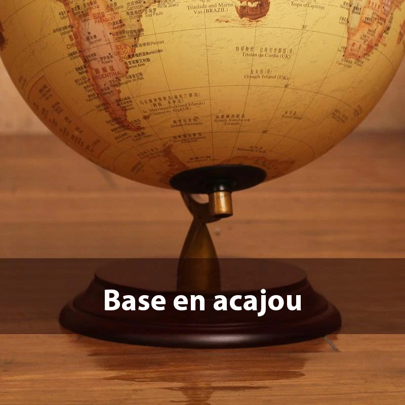 Globe Terrestre Lumineux Style Antique