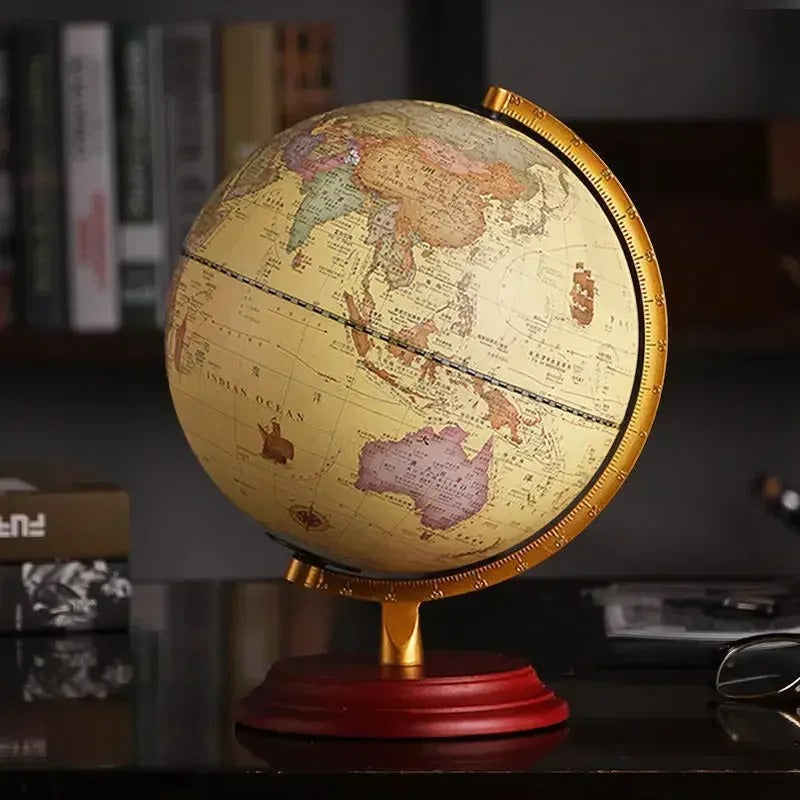 Globe Terrestre Lumineux Style Antique