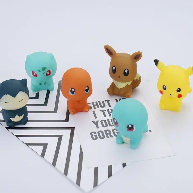 Lot de 6 Figurines Pokémon pour Enfants - Jouets de Bain Amusants