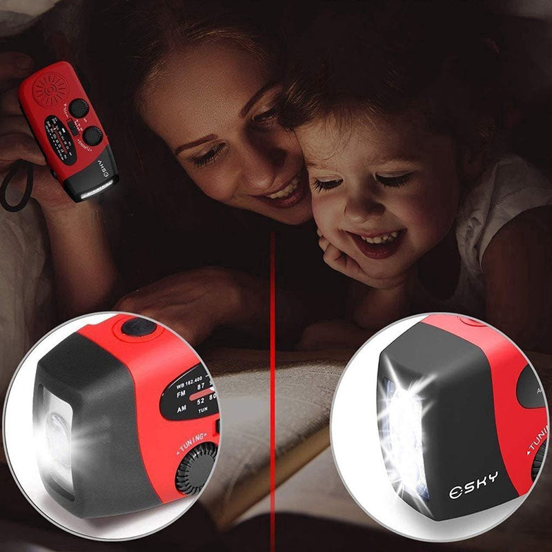 Lampe Radio Rechargeable 3-en-1 avec Power Bank - Spécial Survie