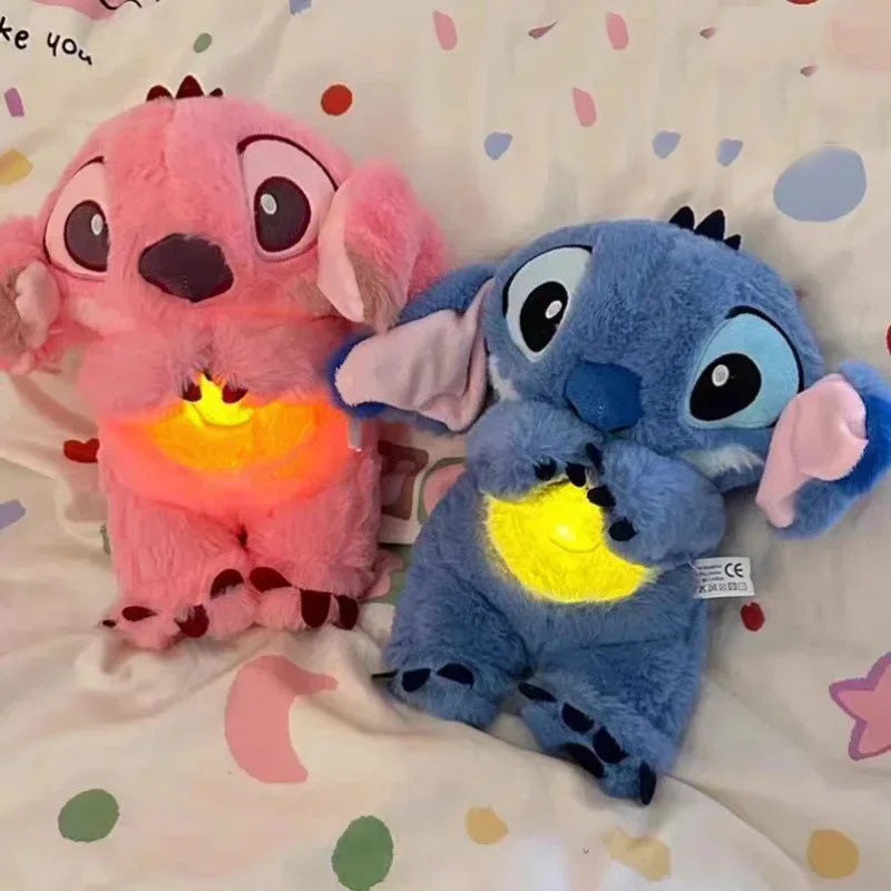 Peluche Stitch Apaisante avec Respiration Réaliste et Douce Berceuse