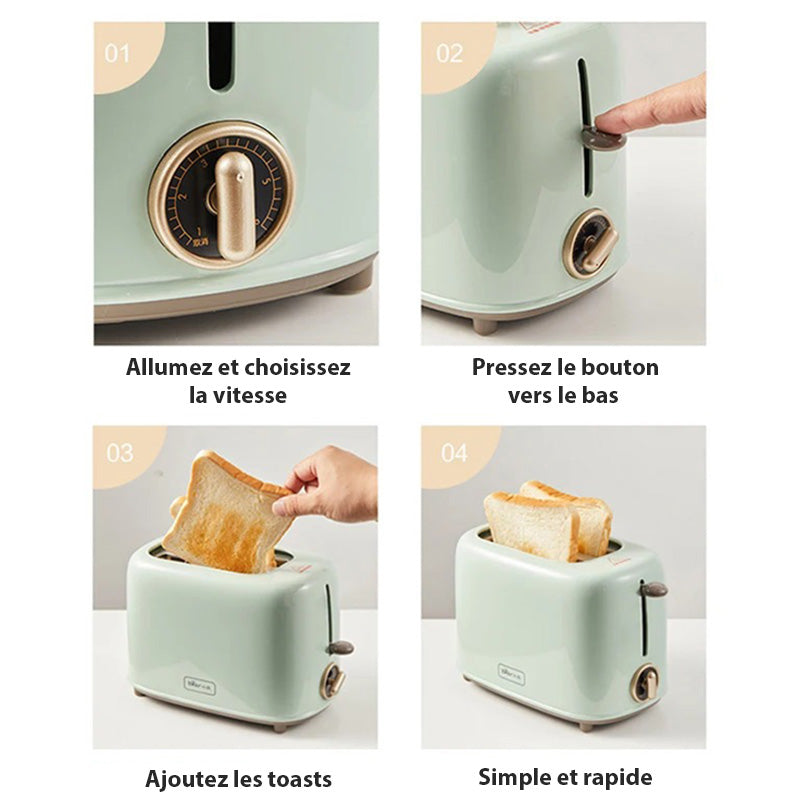 Grille Pain Electrique - 6 Modes - Facile À Nettoyer