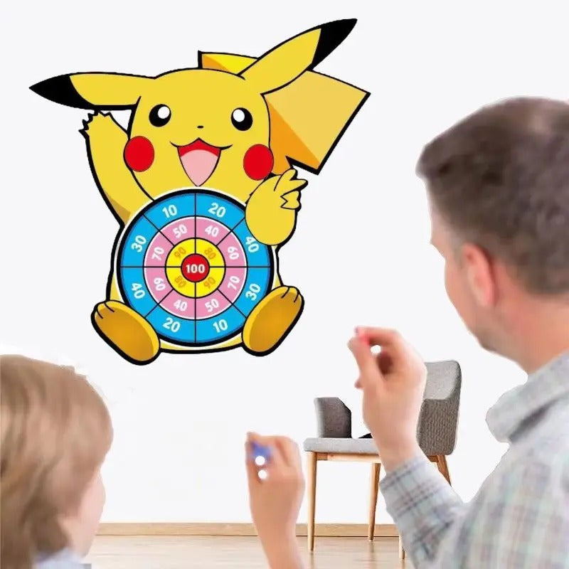 Jeu de Fléchettes Pokémon Amusant pour Enfants avec Balles Adhésives