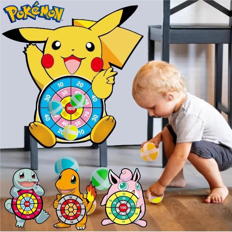 Jeu de Fléchettes Pokémon Amusant pour Enfants avec Balles Adhésives