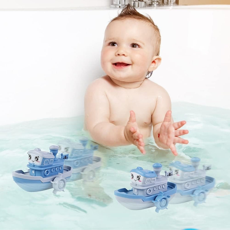 Bateau de Bain et Piscine Mécanique - Jouet d'Eau pour Enfants