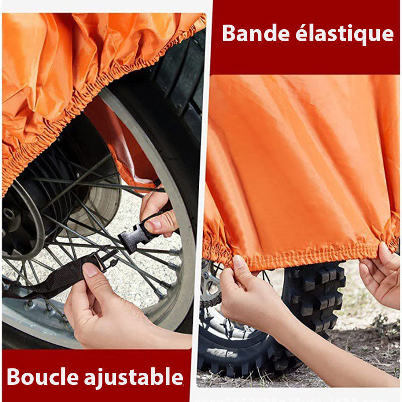 Housse de Moto Imperméable - Bâche de Protection Anti-Pluie et Anti-UV