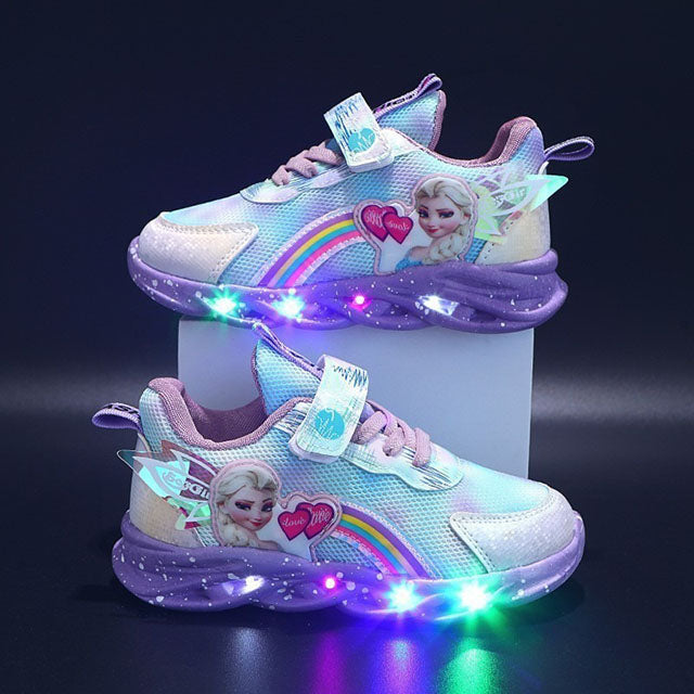 Chaussures Lumineuses Princesse des Neiges pour Filles