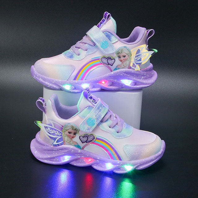 Chaussures Lumineuses Princesse des Neiges pour Filles