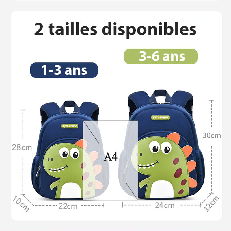 Sac à Dos Dinosaure pour Enfants de 3 à 8 ans - Léger et Dos Respirant