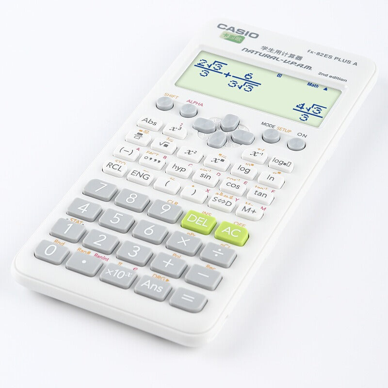 Calculatrice Scientifique Casio FX-82 ES+ avec Couvercle de Protection