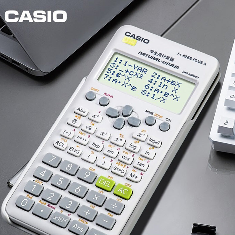 Calculatrice Scientifique Casio FX-82 ES+ avec Couvercle de Protection