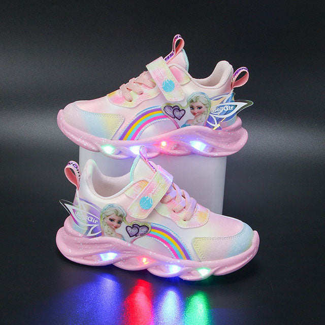 Chaussures Lumineuses Princesse des Neiges pour Filles