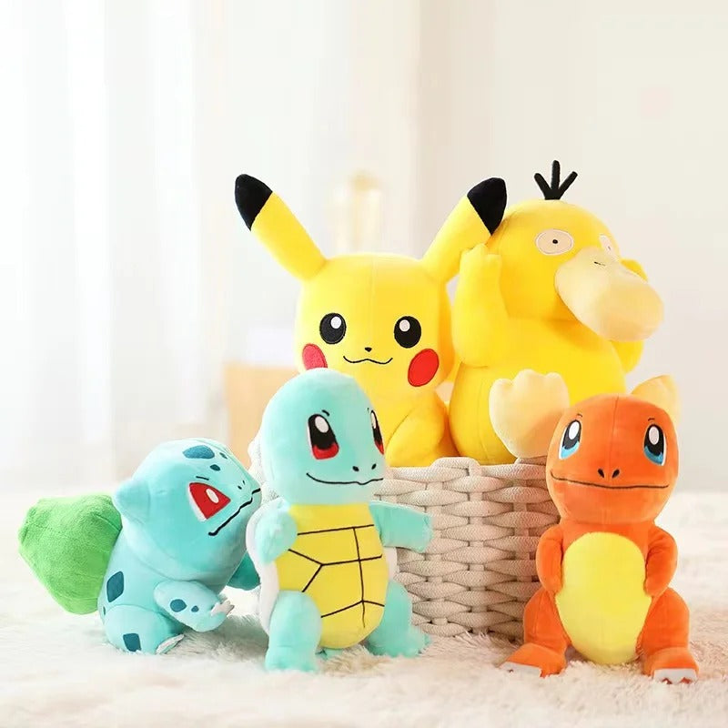 Peluche Pokémon pour Garçon et Fille 20-30cm - Pikachu Bulbizarre Salamèche Carapuce