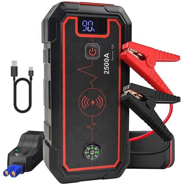 Booster Professionnel de Voiture Moto avec Chargeur Led 2500A et 23800mAh