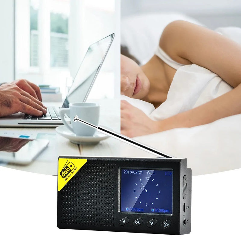 Radio Numérique Terrestre DAB+ FM Portable avec Ecran LCD