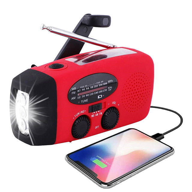 Lampe Radio Rechargeable 3-en-1 avec Power Bank - Spécial Survie