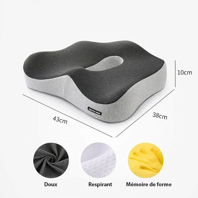 Coussin Orthopédique avec Mousse à Mémoire de Forme pour Chaise et Siège