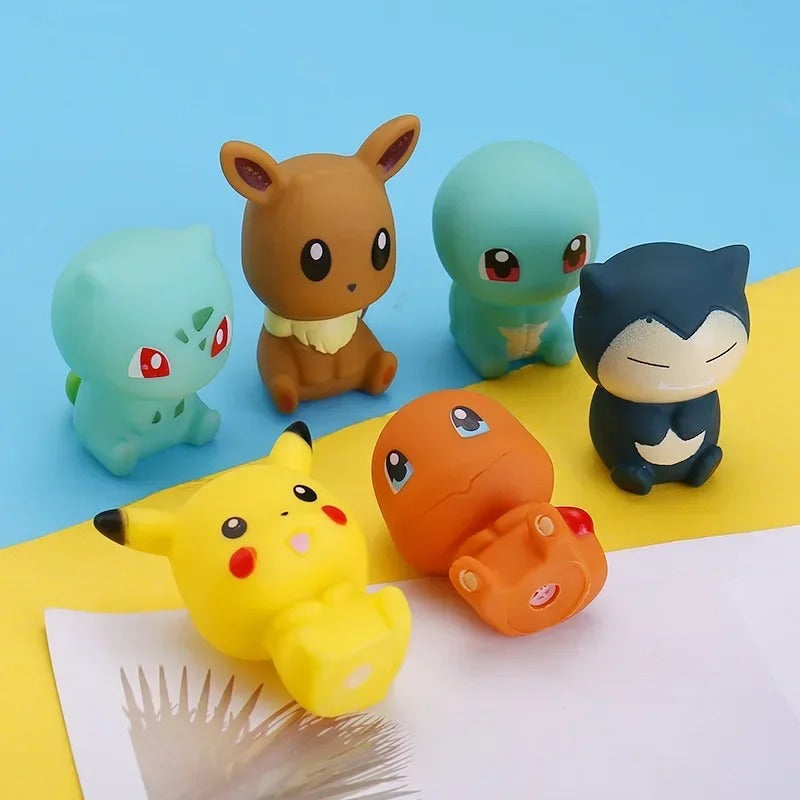 Lot de 6 Figurines Pokémon pour Enfants - Jouets de Bain Amusants