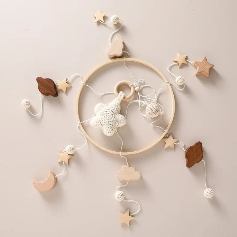 Mobile d'Éveil pour Bébé en Bois - Décoration Chambre Enfant