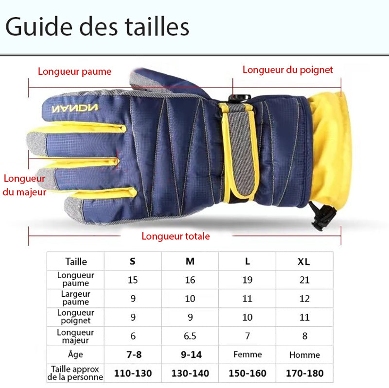 Gants de ski et snowboard - Adultes et enfants