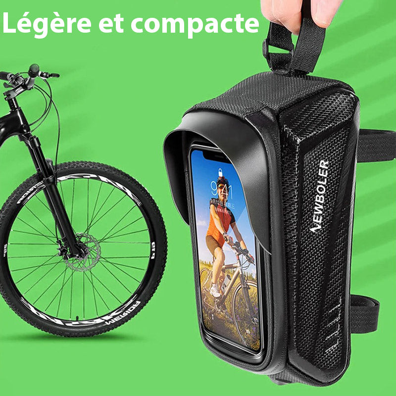 Sacoche de Vélo pour Cadre avec Support Téléphone Étanche