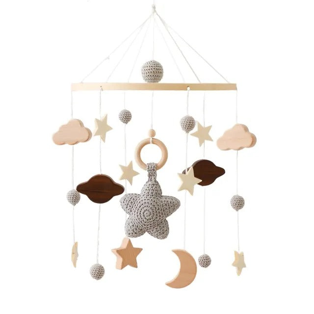 Mobile d'Éveil pour Bébé en Bois - Décoration Chambre Enfant