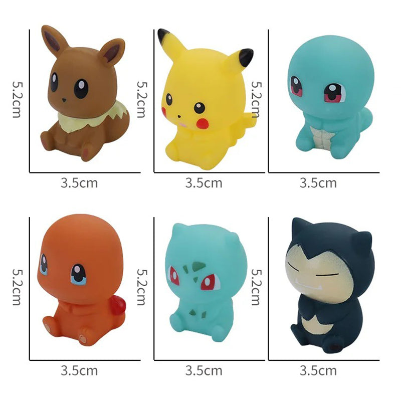 Lot de 6 Figurines Pokémon pour Enfants - Jouets de Bain Amusants