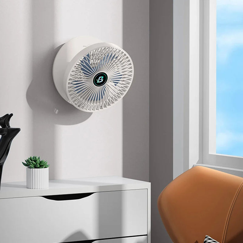 Ventilateur Portable Rechargeable Sans Fil Silencieux - Fixation Mural