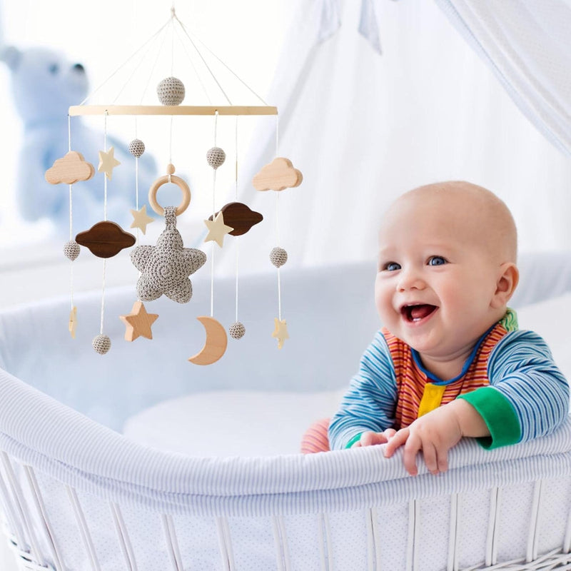 Mobile d'Éveil pour Bébé en Bois - Décoration Chambre Enfant