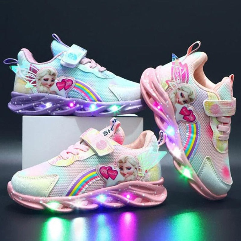 Chaussures Lumineuses Princesse des Neiges pour Filles