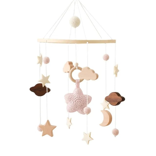 Mobile d'Éveil pour Bébé en Bois - Décoration Chambre Enfant